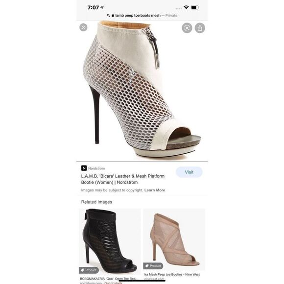L.A.M.B BICARA Peep toe Ankle Booties - Picture 8 of 11